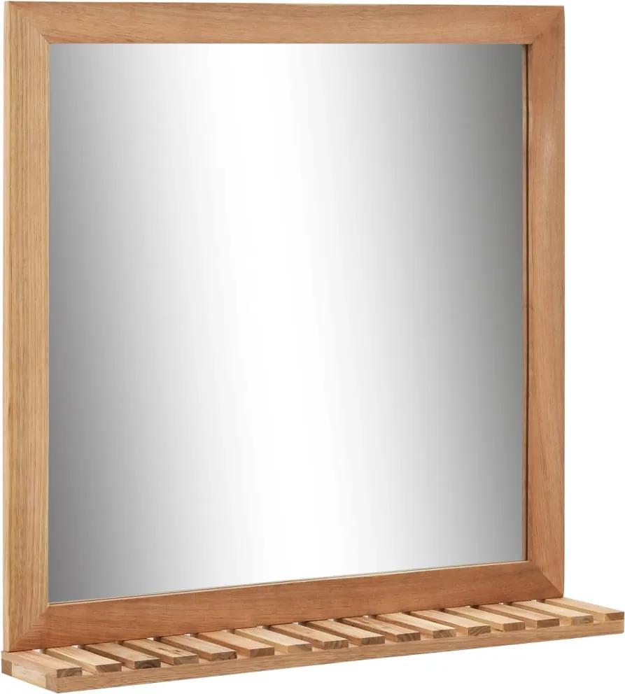 Espelho p/ casa de banho 60x12x62 cm madeira de nogueira maciça