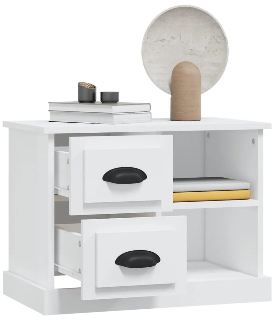Mesa de cabeceira 60x35,5x45 cm branco