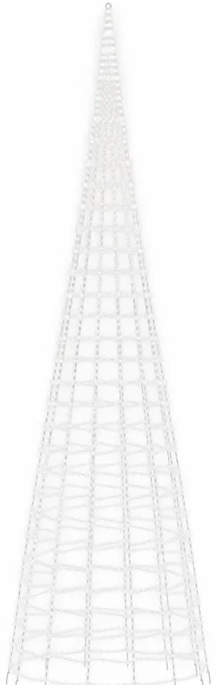 Árvore de Natal LED no mastro 3000 LEDs Branco Frio 800 cm