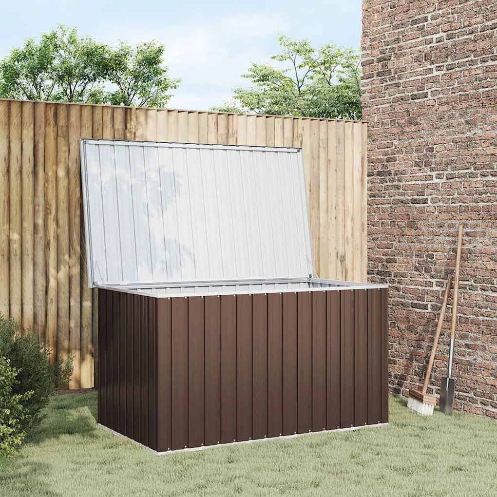 vidaXL Caixa de arrumação para jardim 171x99x93 cm castanho