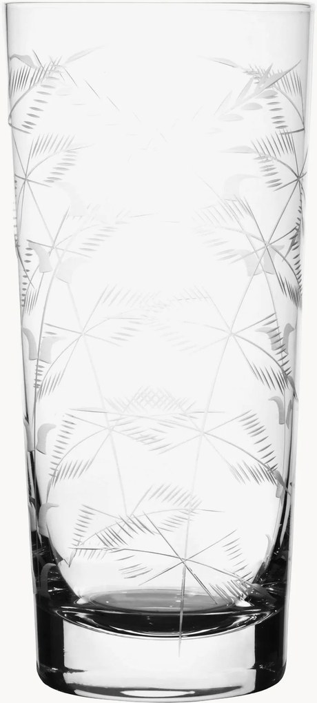 Copos altos em cristal artesanal Fern, conjunto de 4