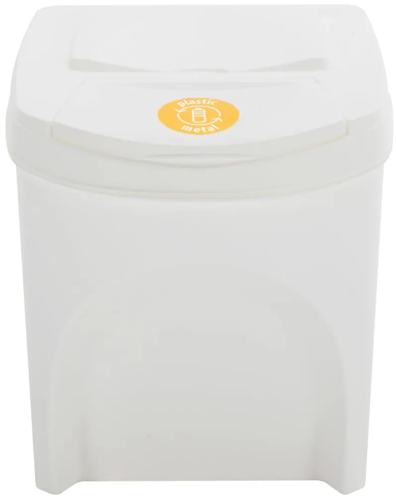 Caixotes do lixo empilháveis 4 pcs 100 L polipropileno branco