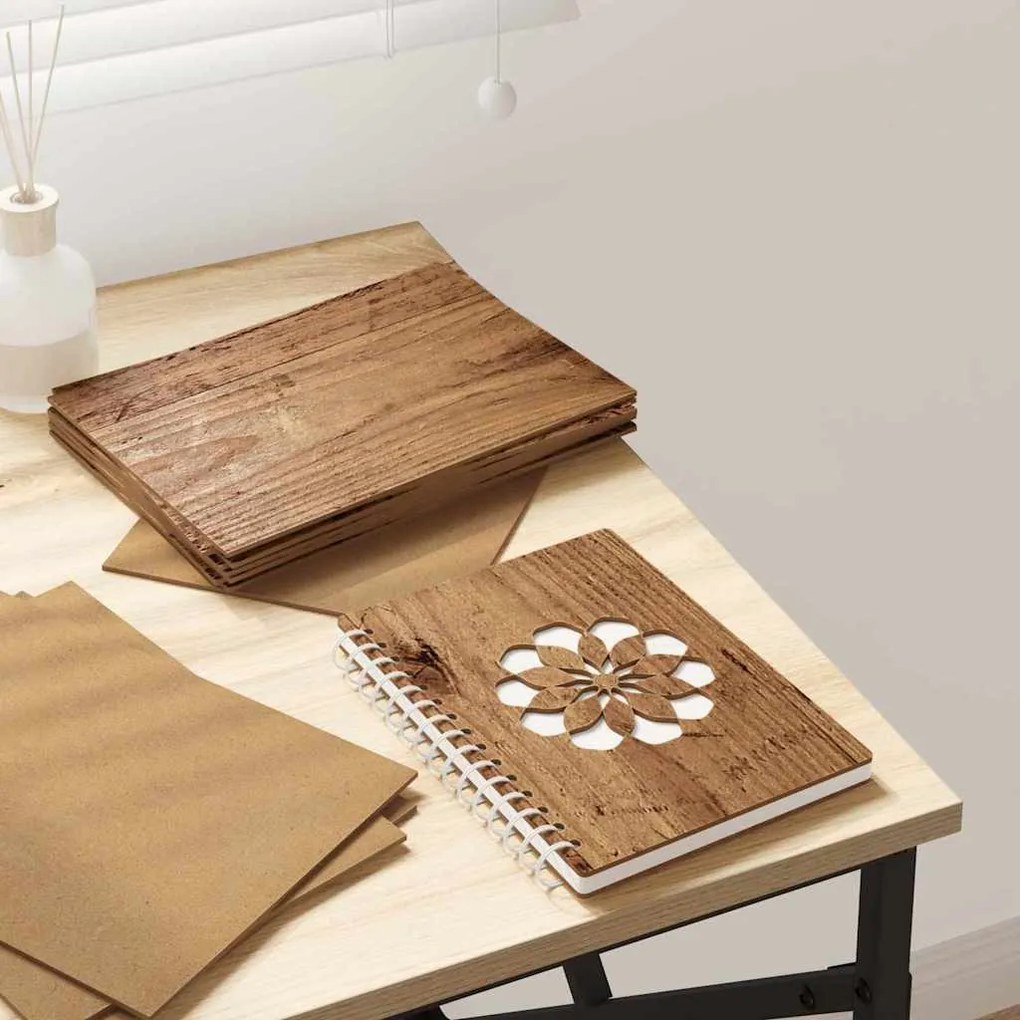 vidaXL Painéis de Decoração 12 pcs Madeira antiga 21 x 30 x 0,27 cm