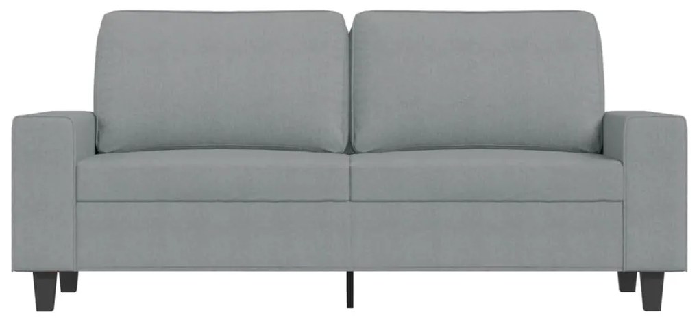 Sofá de 2 lugares em tecido 140 cm cinzento-claro