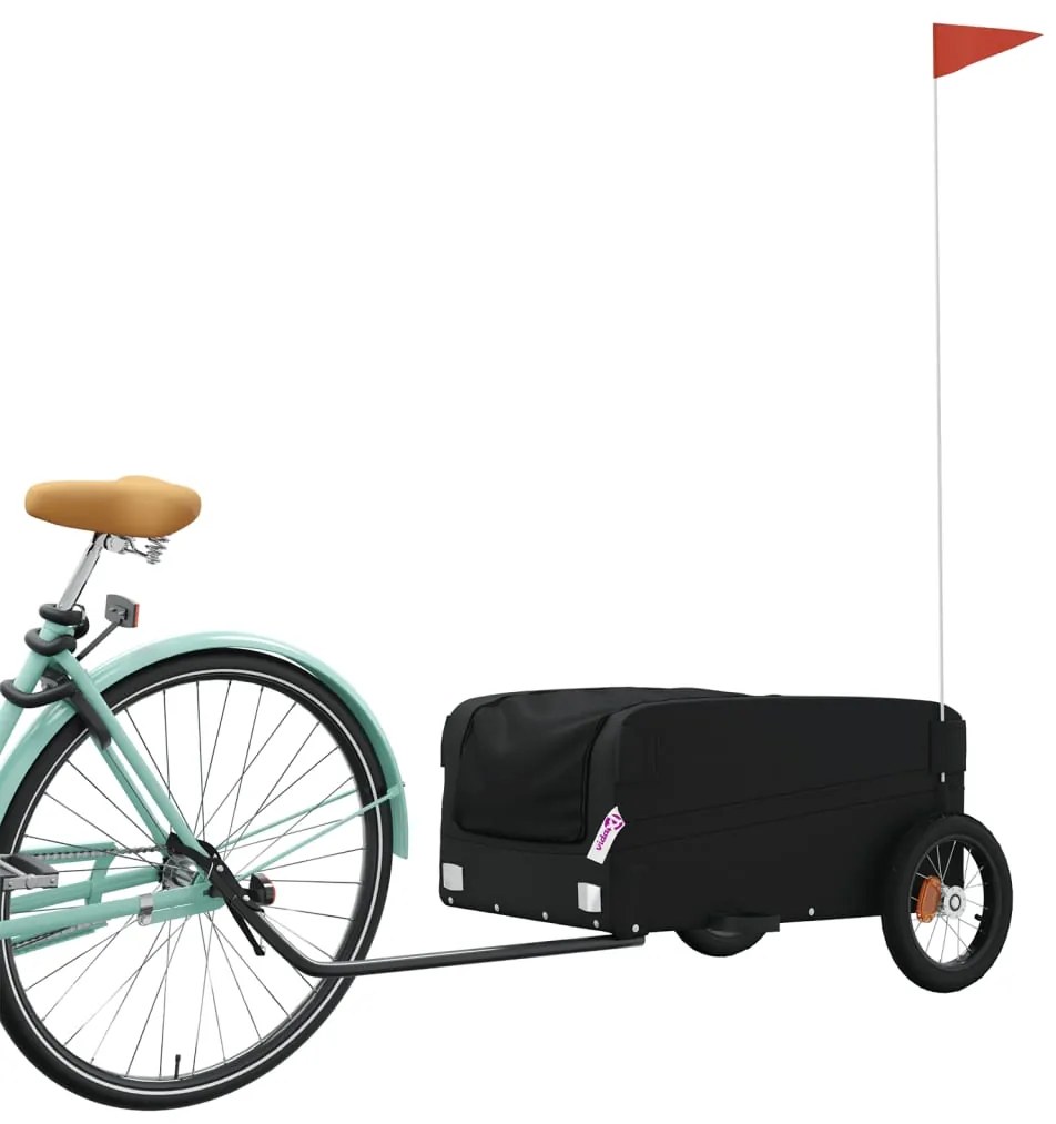 Reboque para bicicleta 30 kg ferro preto
