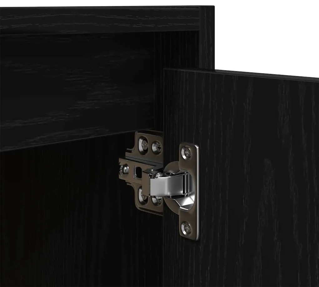 Mesa de cabeceira de parede 38x34x40 cm preto