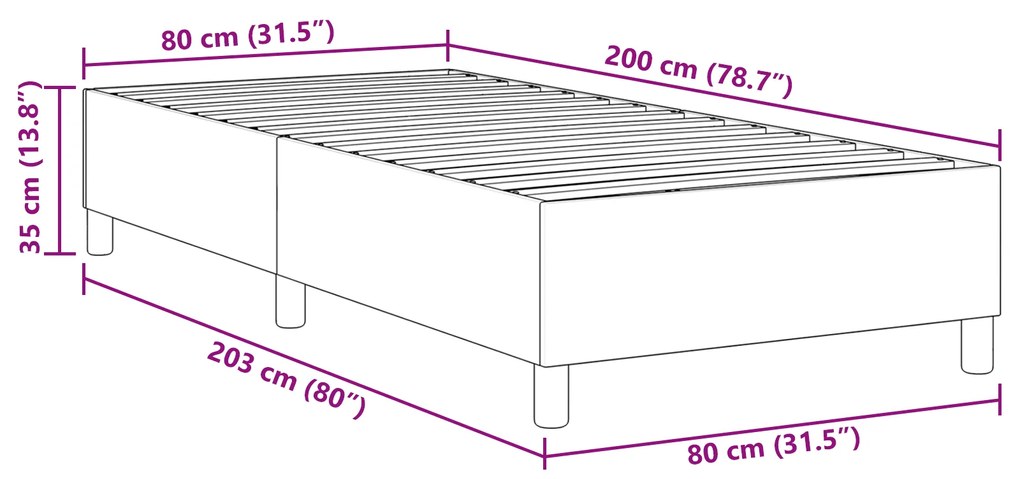 Cama Box Spring Verde Claro Cinza 80x200 cm Tecido De Cordão