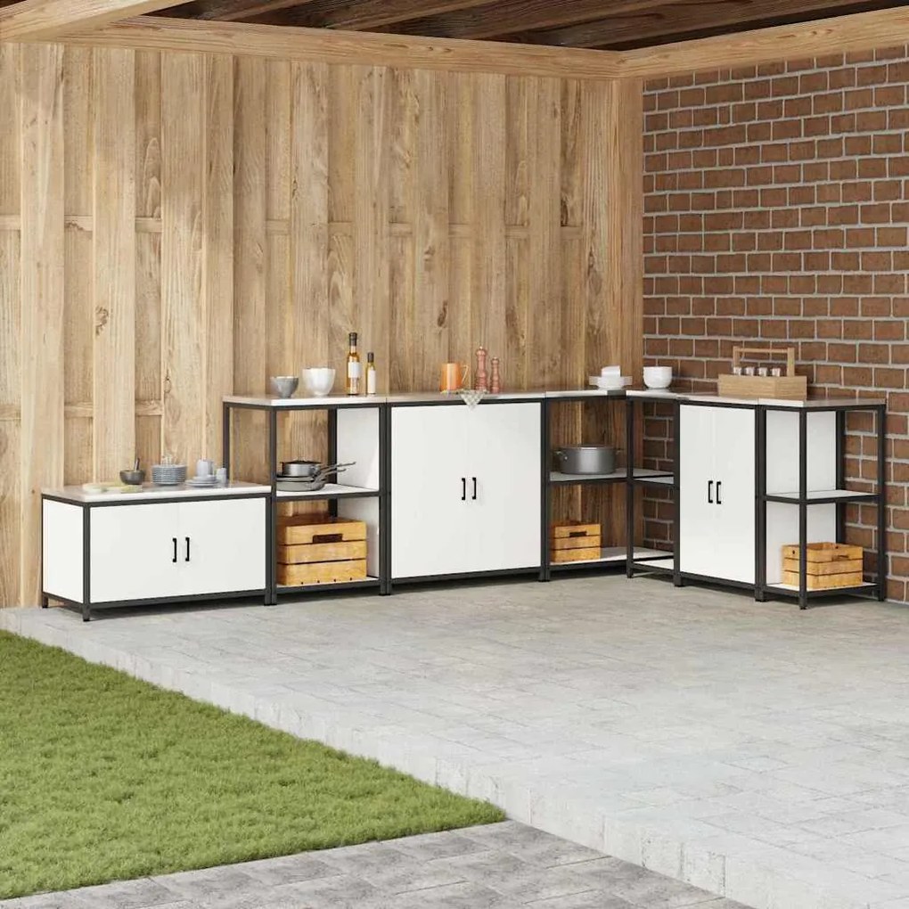 vidaXL Prateleira de Armazenamento de Cozinha Branco 60 x 50 x 92 cm
