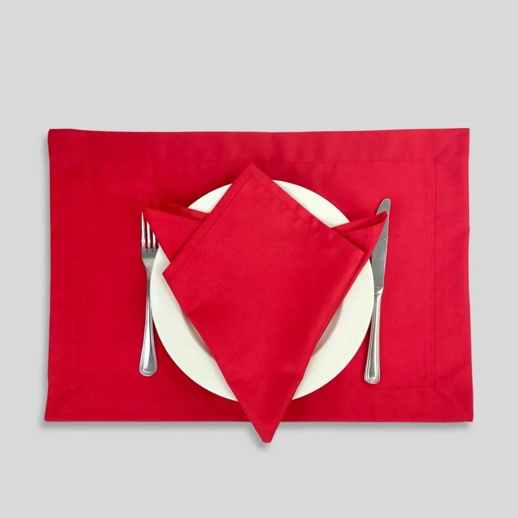Guardanapo / Individual Vermelho BI  Personalizado