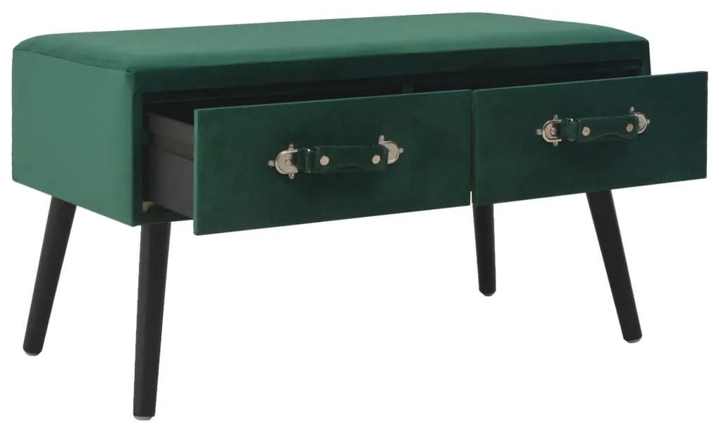 Mesa de centro 80x40x46 cm veludo verde