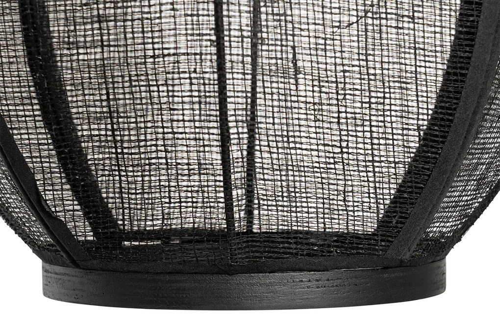 Candeeiro de suspensão oriental preto 35 cm - Rob Oriental