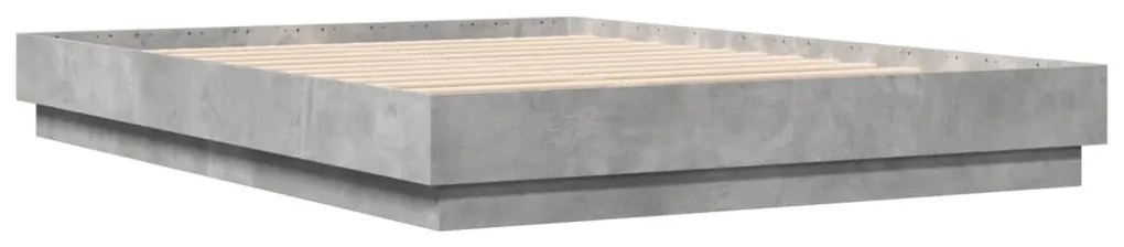 Estrutura de cama 160x200 cm derivados de madeira cinza cimento