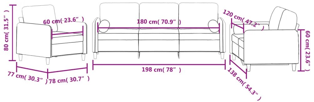 3 pcs conjunto de sofás com almofadas veludo rosa