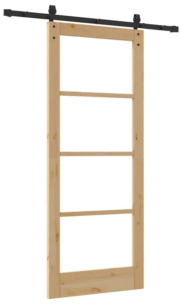 Porta Deslizante vidaXL com Conjunto de Ferragens 'ORKDAL'83x202 cm