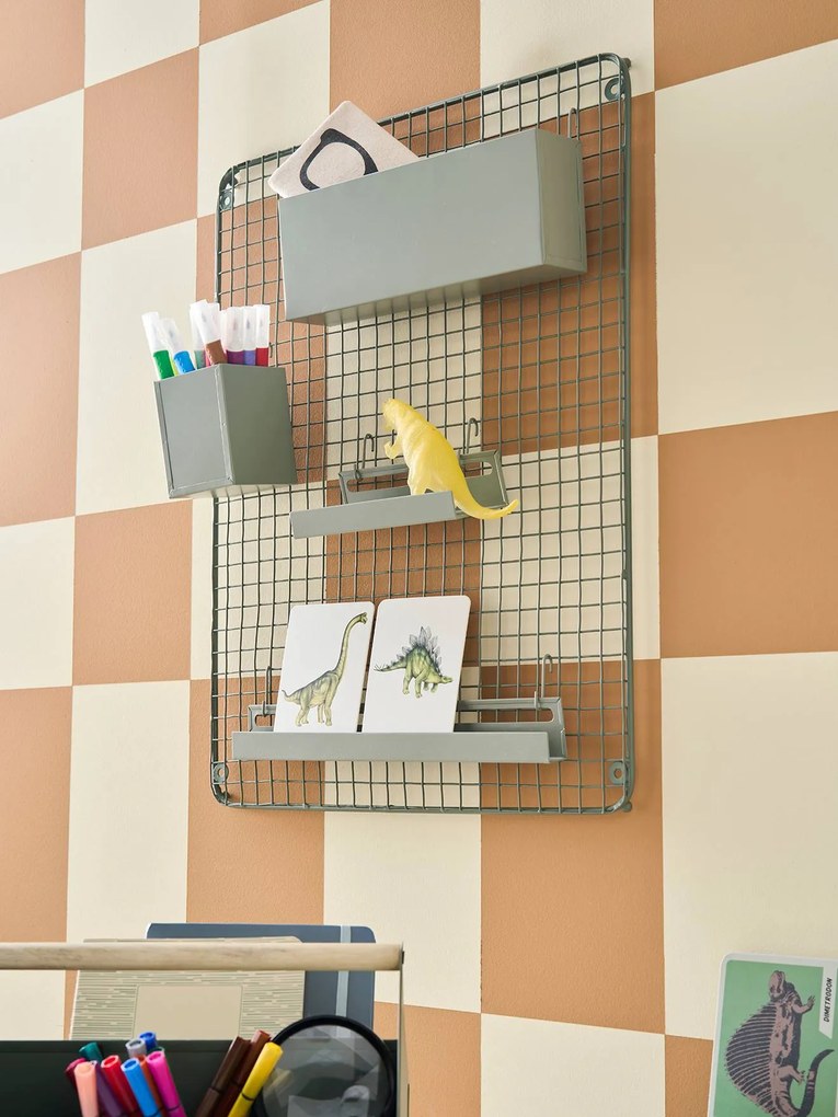 Quadro em metal verde-salva