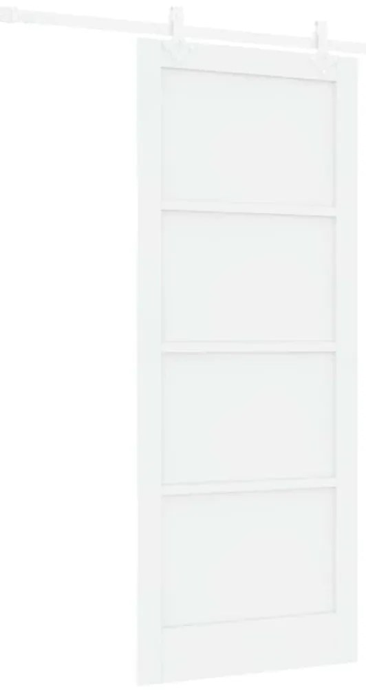 Porta Deslizante vidaXL com Conjunto de Ferragens Branca 86x211 cm Mad