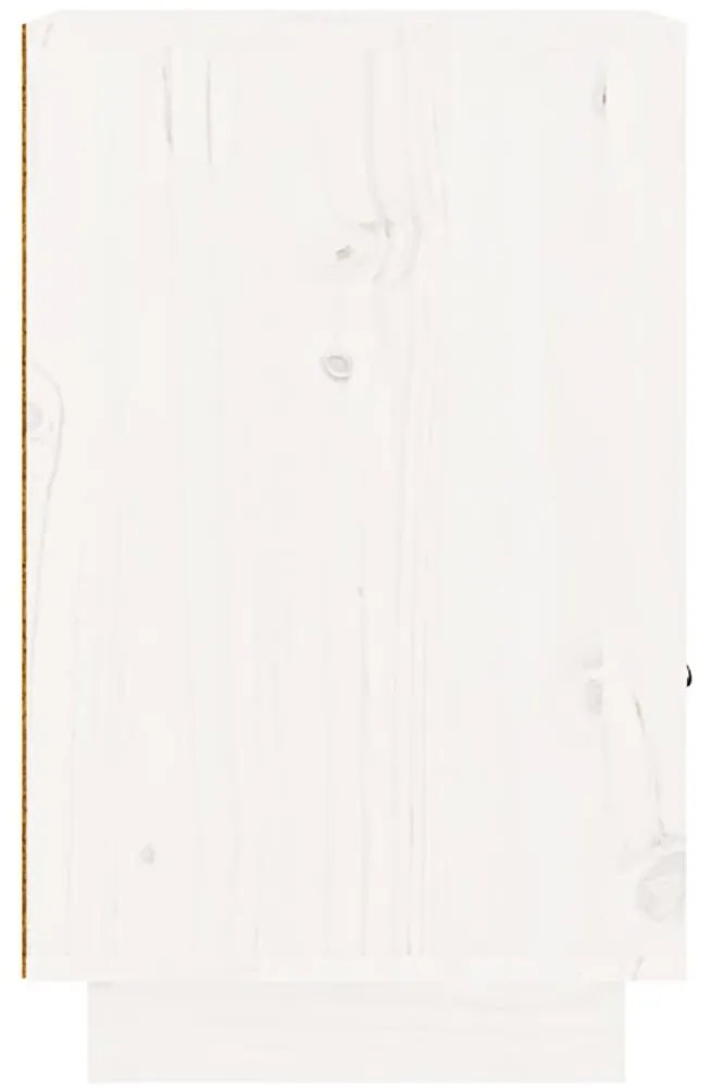 Mesas de cabeceira 2 pcs 40x34x55 cm pinho maciço branco