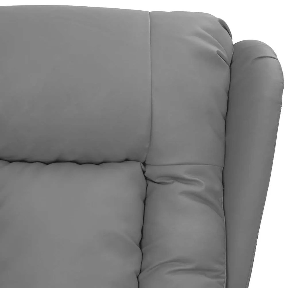 Cadeira de massagens couro artificial cinzento