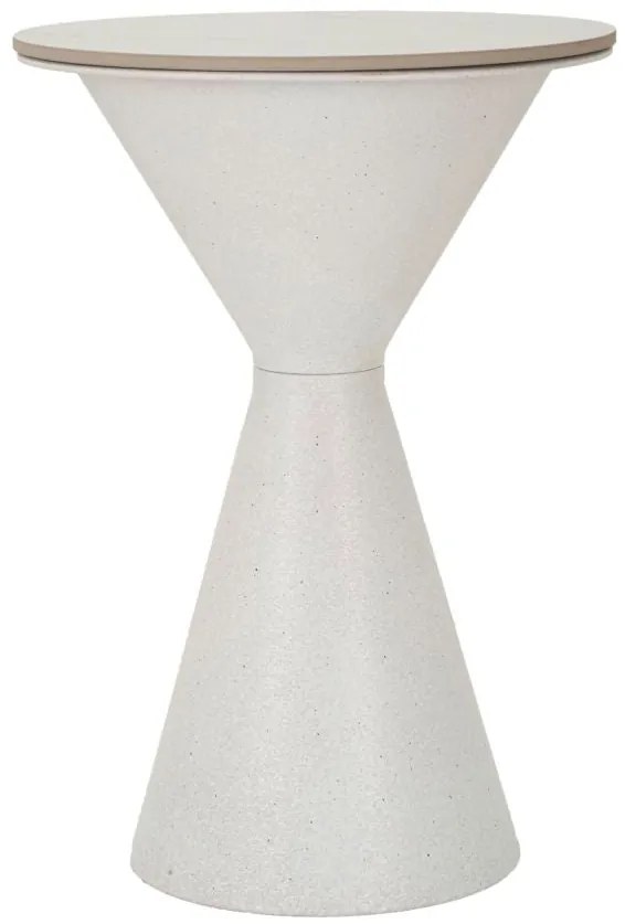 Mesa de Centro White Double - Base de Ferro e Topo Cerâmico Branco - Ø