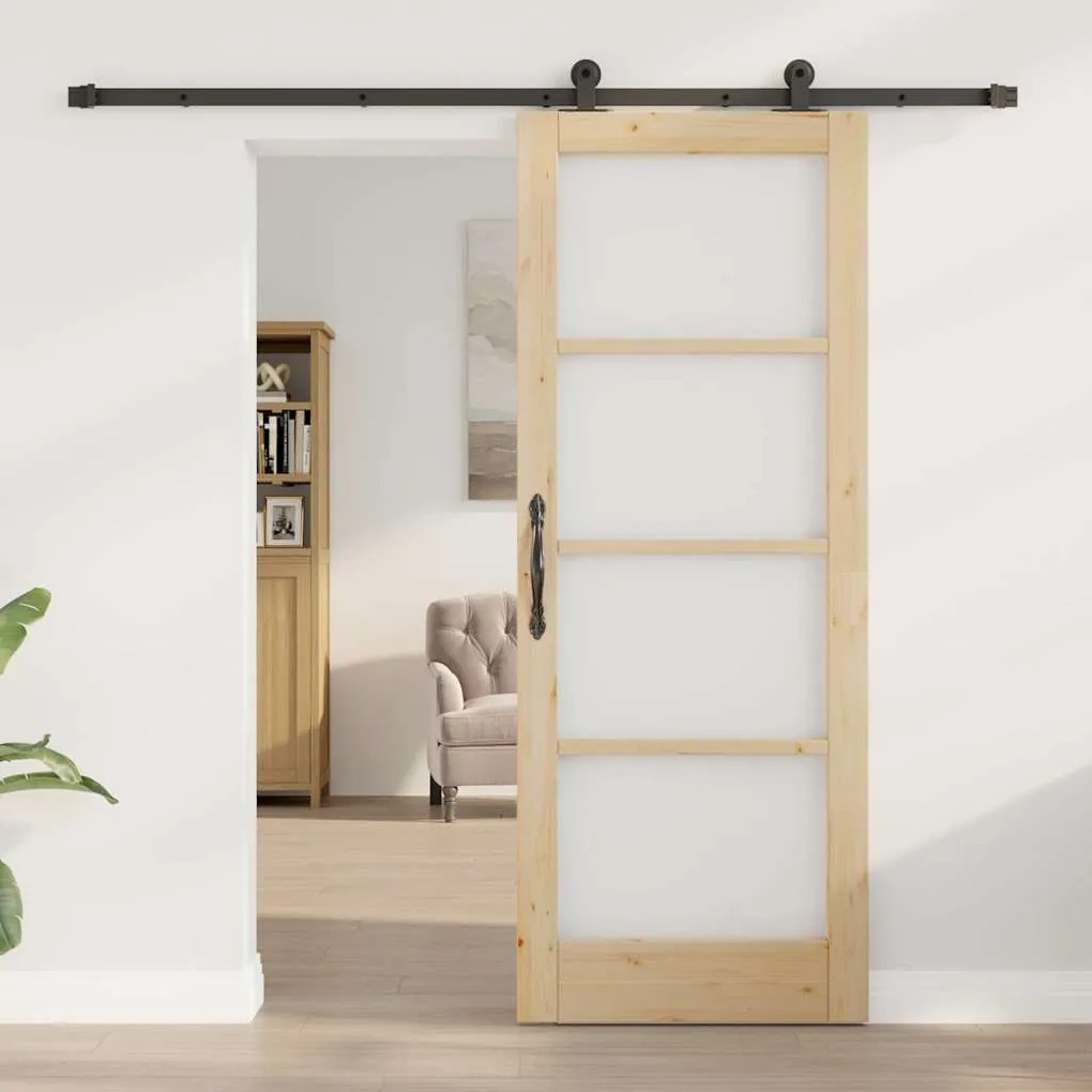 Porta Deslizante vidaXL com Conjunto de Ferragens "ORKDAL" 78x202 cm