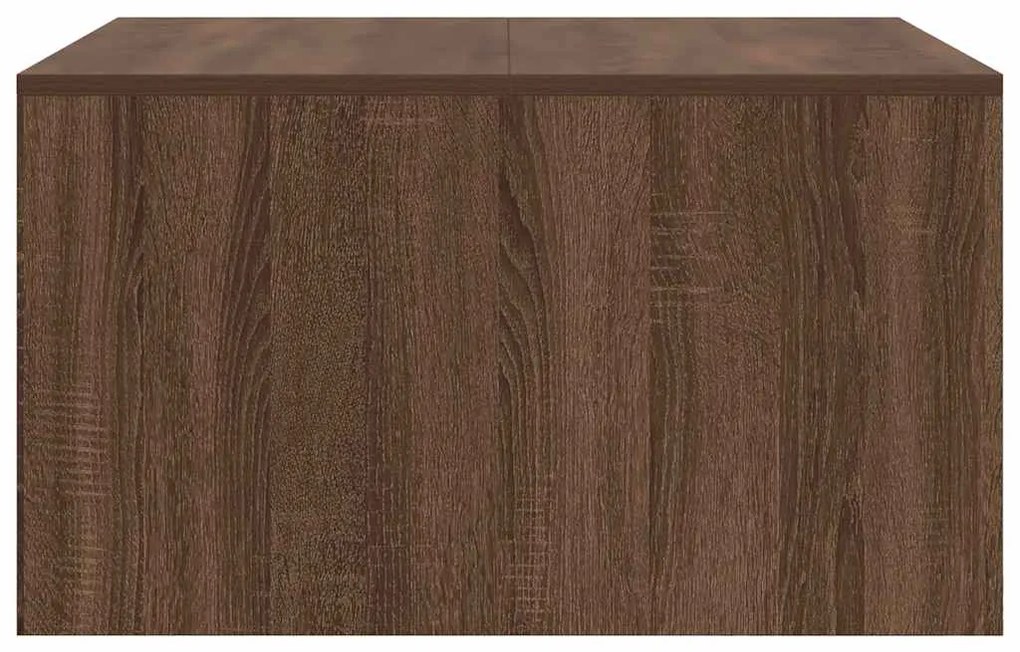 Mesa de centro com gavetas 70,5x70x40 cm carvalho castanho