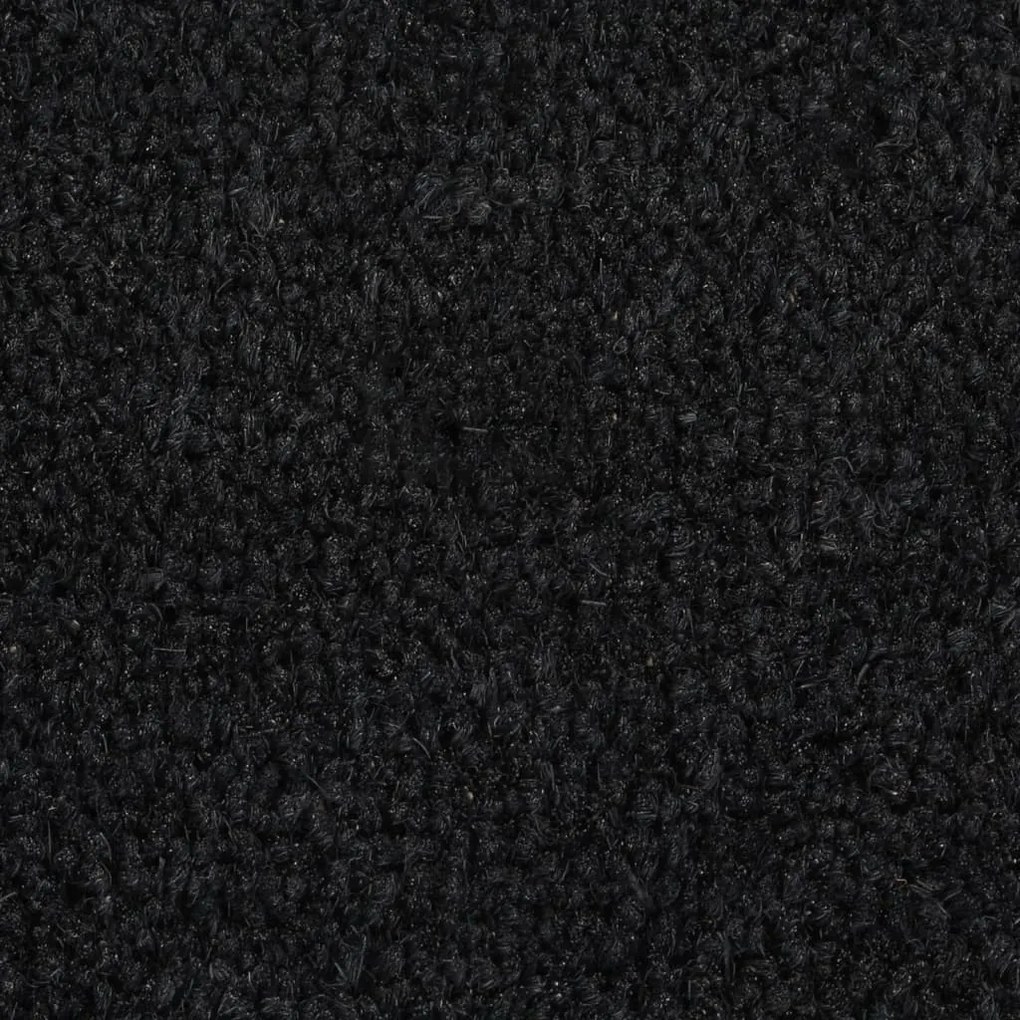 Tapete de porta semicircular 40x60 cm fibra coco tufada preto