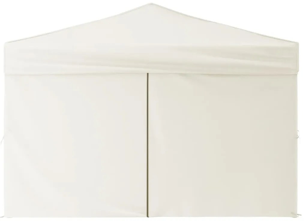 Tenda para festas dobrável com paredes laterais 3x3 m creme