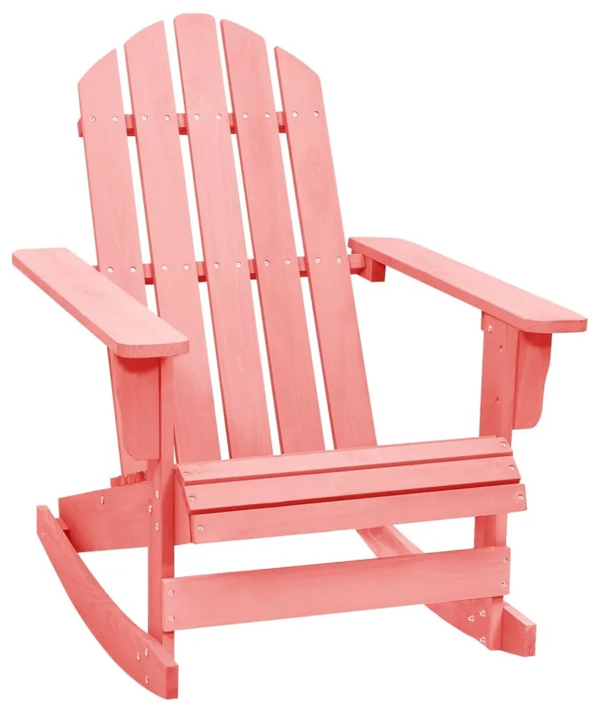 Cadeira Adirondack de baloiçar para jardim abeto maciço rosa