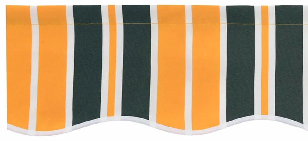 Valência de Toldo para estrutura de 4m, nas cores verde e amarelo, 3.8