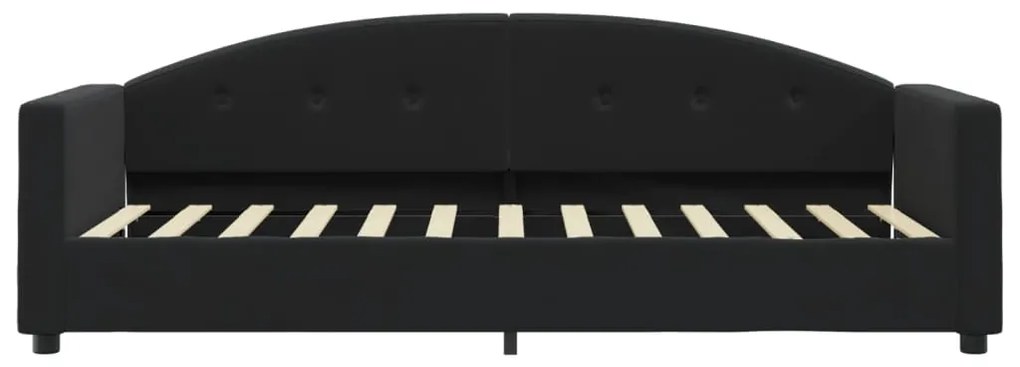 Sofá-cama com colchão 80x200 cm veludo preto