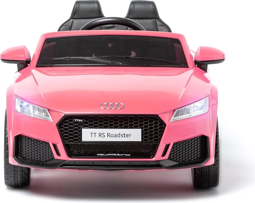 AUDI TT RS 12V PREMIUM CARRO ELÉTRICO INFANTIL 12V BANCO EM COURO E BORRACHA ROSA