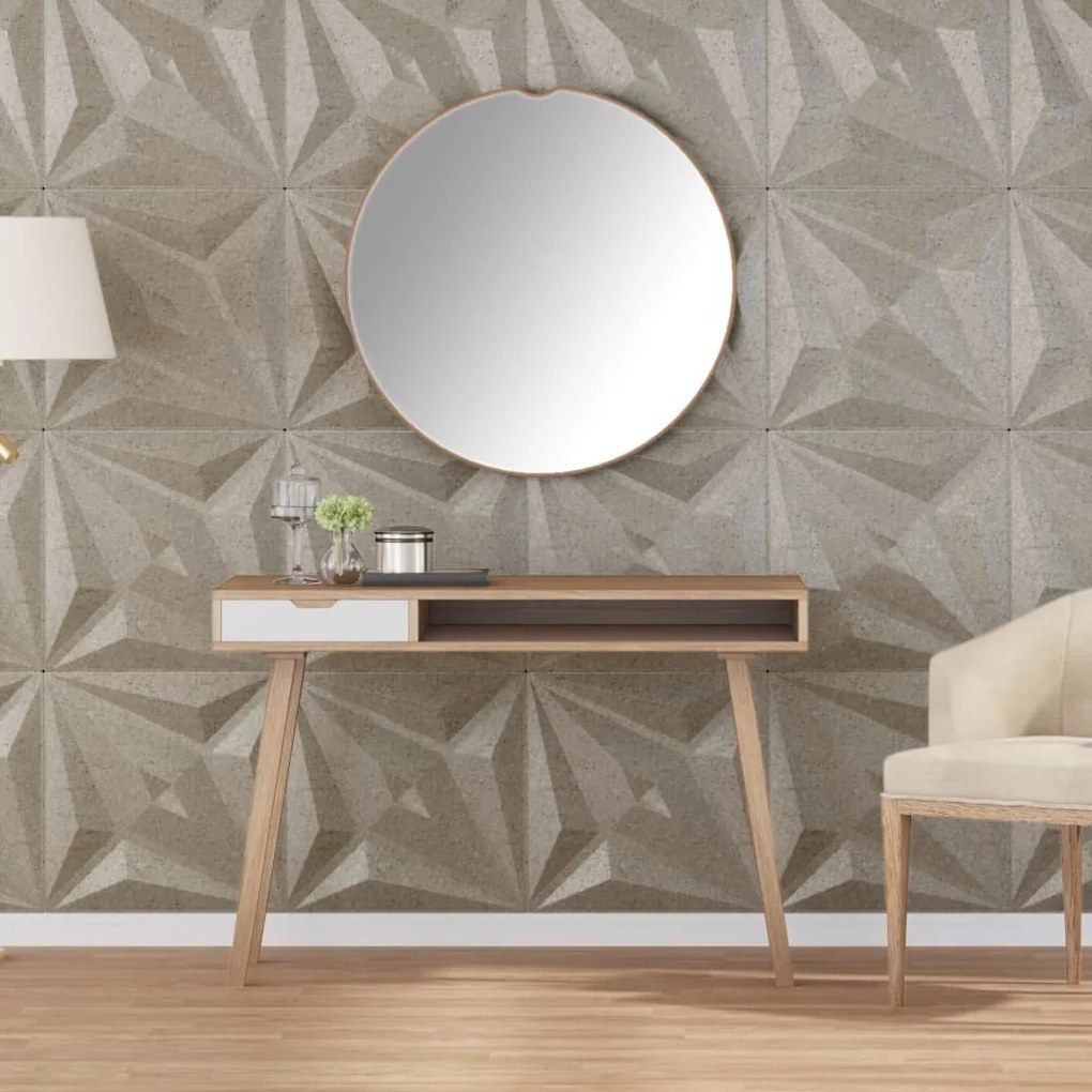Painéis de parede 48 pcs 50x50 cm 12m² XPS estrela betão