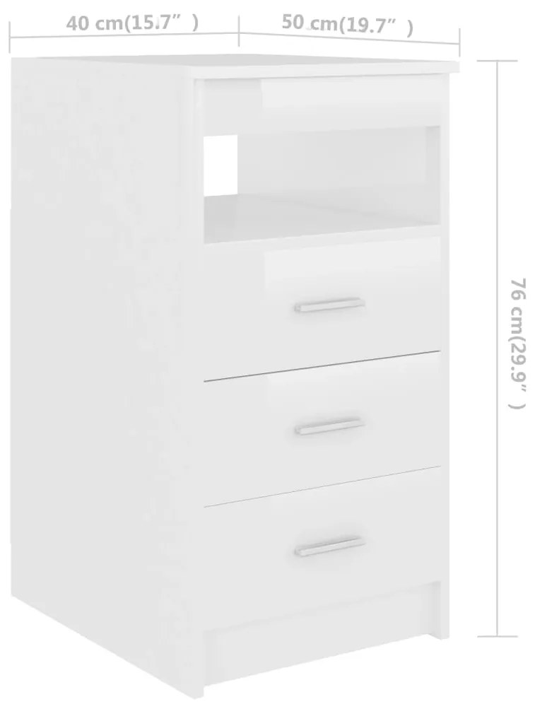 Secretária Hommy de 140cm - Branco Brilhante - Design Moderno