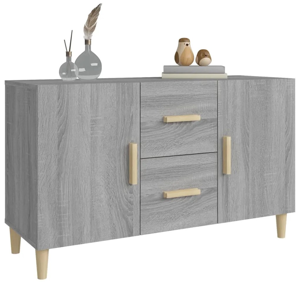 Aparador 100x36x60 cm derivados de madeira cinzento sonoma