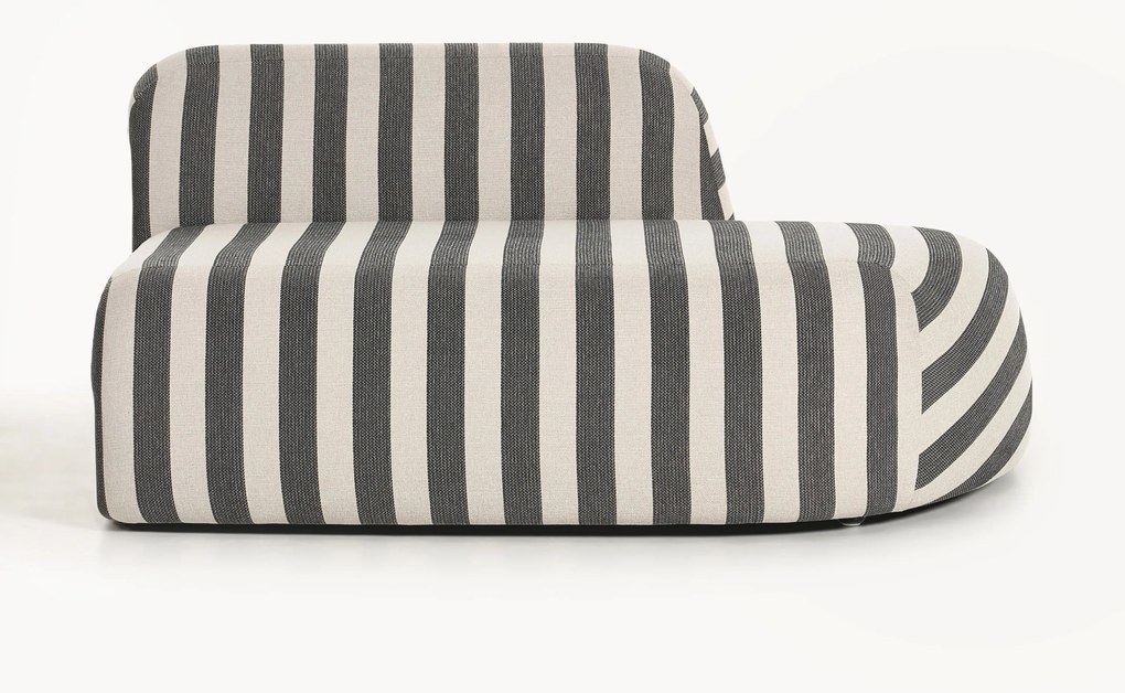 Módulo com chaise longue às riscas Wolke