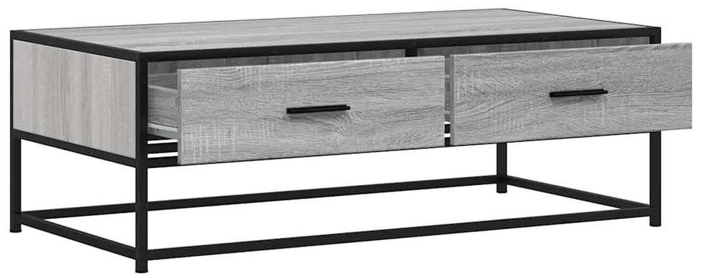 Mesa de centro 100x50x35cm deriv. madeira/metal cinzento sonoma