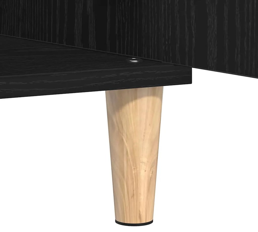 Sideboard vidaXL Preto Carvalho 60x35x70 cm Madeira de engenharia