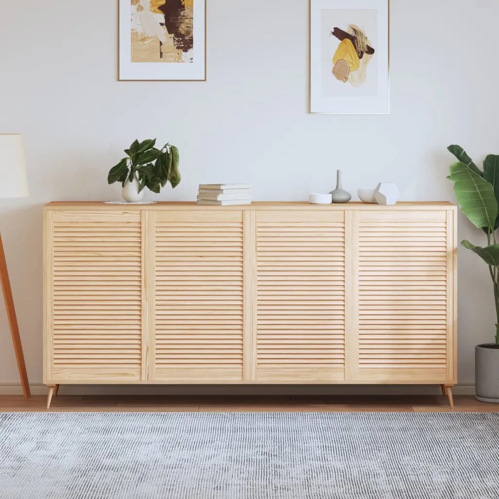 vidaXL Portas de armário 4 pcs com design de persiana pinho maciço