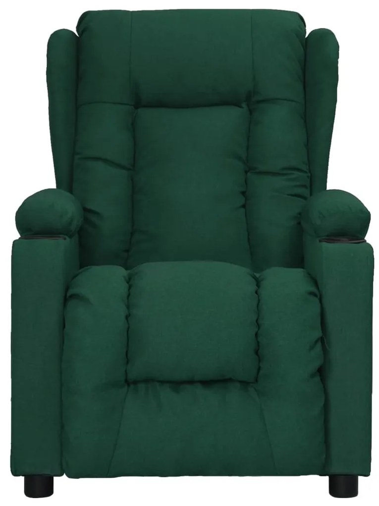 Poltrona reclinável tecido verde-escuro
