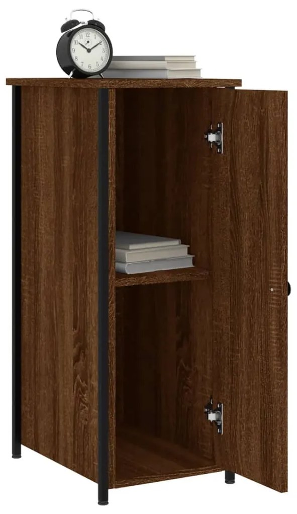 Mesa cabeceira 32x42x80 cm derivados madeira carvalho castanho