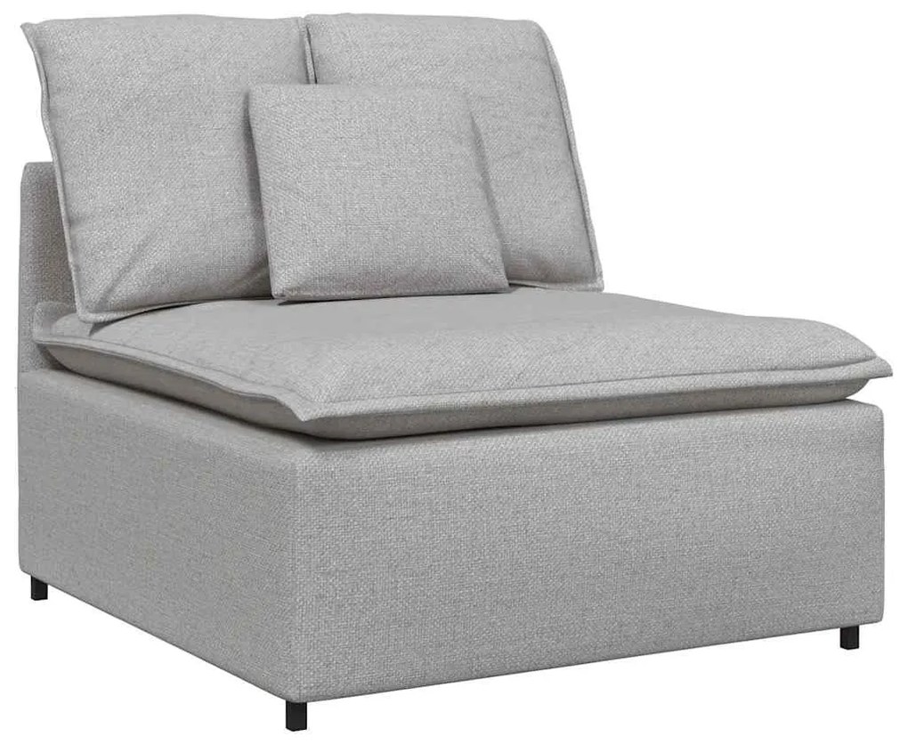Sofá modular com almofadas cinzento nublado