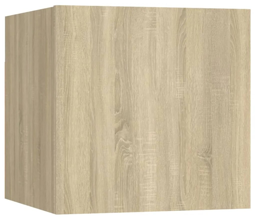 8pcs conjunto de móveis de TV derivados madeira carvalho sonoma