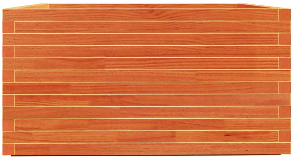Vaso/floreira de jardim 90x90x49,5 cm pinho maciço castanho mel