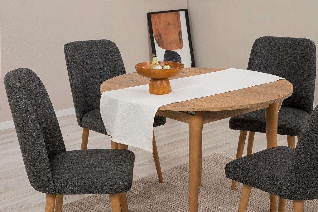 Conjunto de Mesa de Jantar Extensível e Cadeiras Vina – Pinho Atlântic