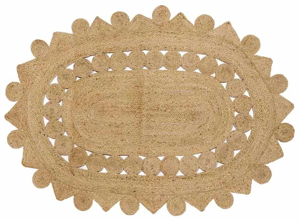 vidaXL Tapete Castanho 100 x 152 cm Juta