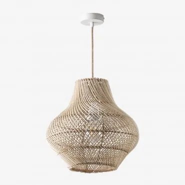 Candeeiro De Teto Suspenso Magali Natural - Branco & Ø40 Cm - ↑35 Cm Magali - Sklum