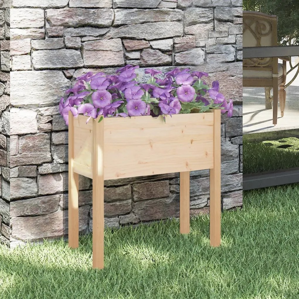 810819 vidaXL Vaso de jardim 70x31x70 cm madeira de pinho maciça