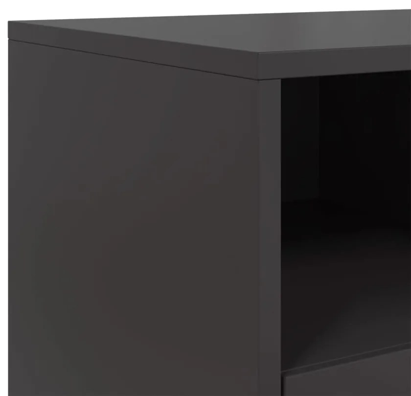 Móvel de TV 100,5x39x60,5 cm aço preto