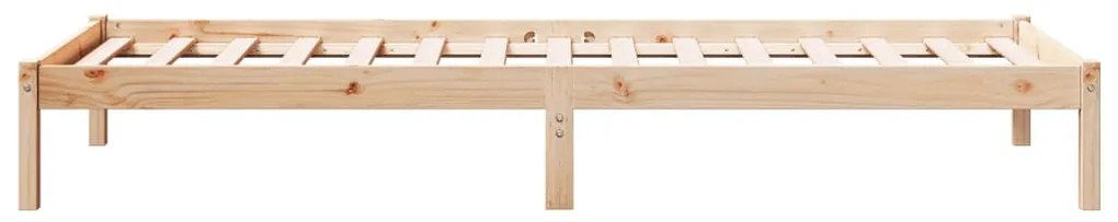 Cama extra longa sem colchão 80x220 cm madeira de pinho maciça