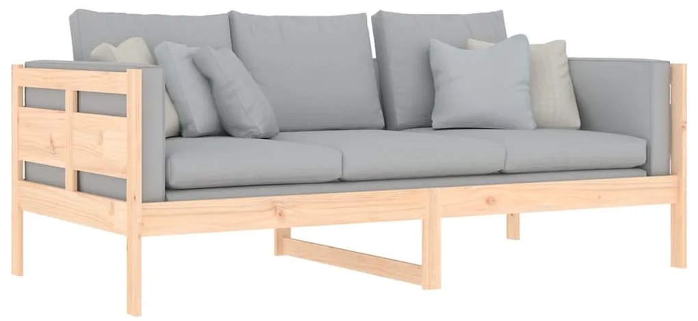 Sofá-cama madeira de pinho maciça 90x190 cm